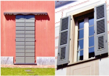 antoni a doghe orizzontali + persiana con sportello genovese + finestre pino lamellare